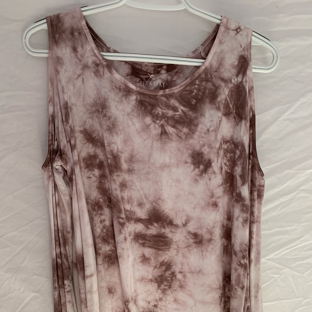 Open Shoulder, Nude/Tan Long Sleeve Tee